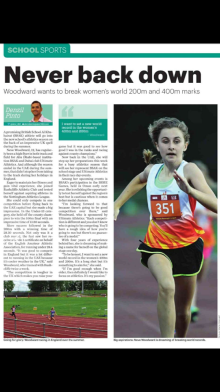 Never Back Down - Woodward Wants To Break Women's World 200m And 400m Marks